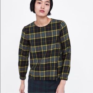 Zara Tartan Plaid Long Sleeve